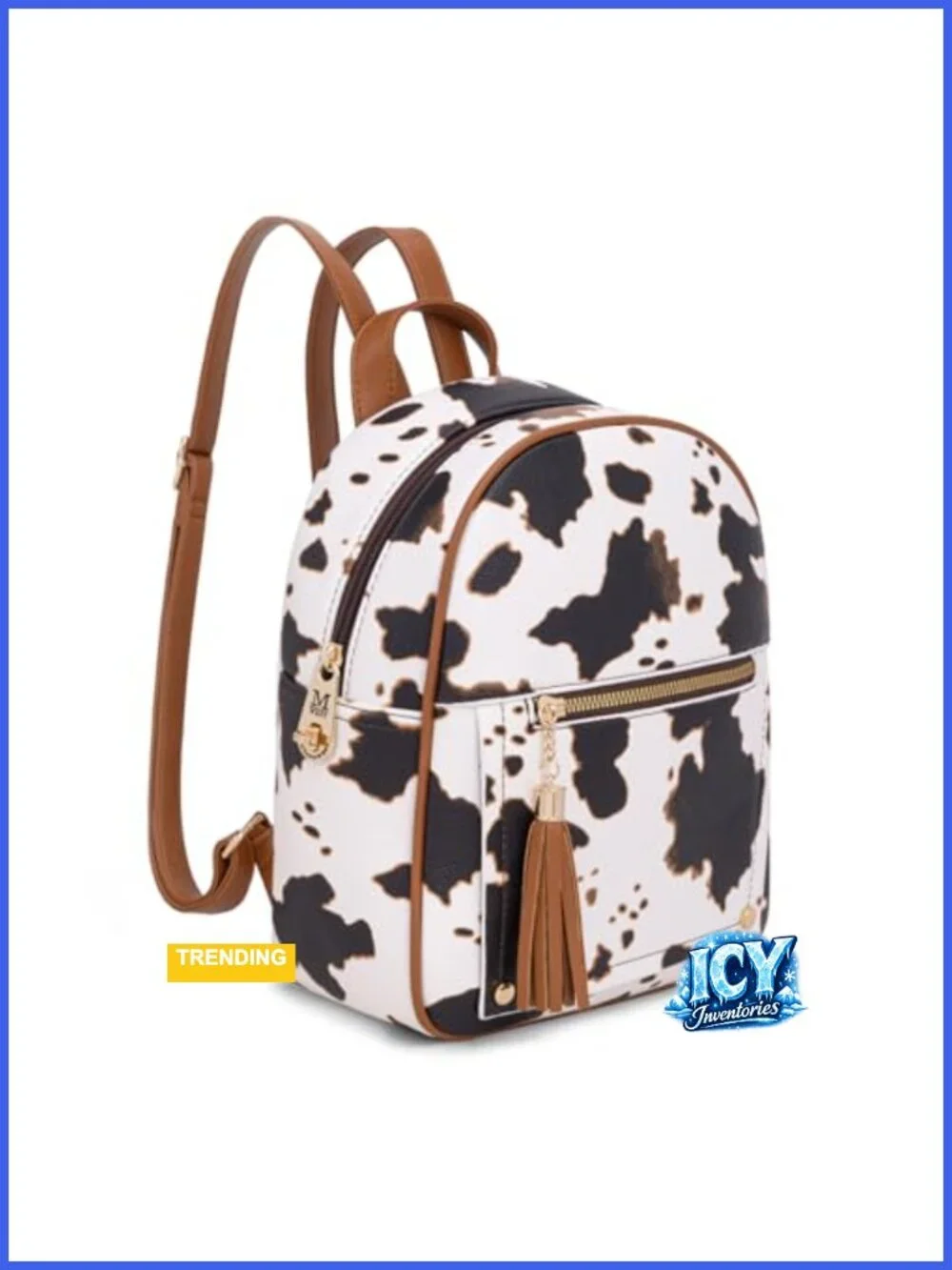 Mini Anti-Theft Backpack Purse for Women with Faux Leather Tassel